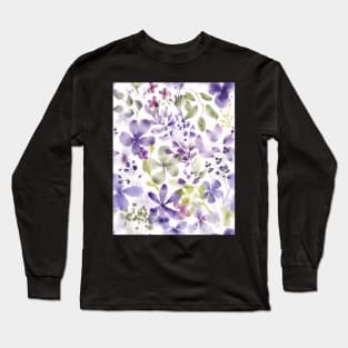 Flower space in violet Long Sleeve T-Shirt